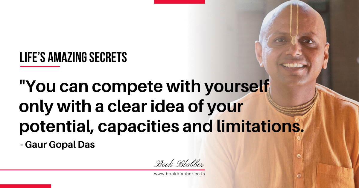 Gaur Gopal Das Quotes Image - You can compete with yourself only with a clear idea of your potential, capacities and limitations.